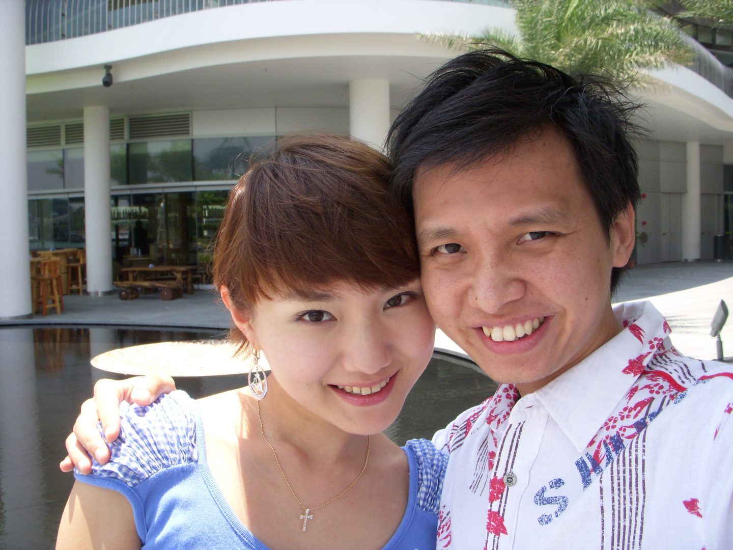 Shua took the chance to bring Enoch to church when she was in Singapore for a mission trip.