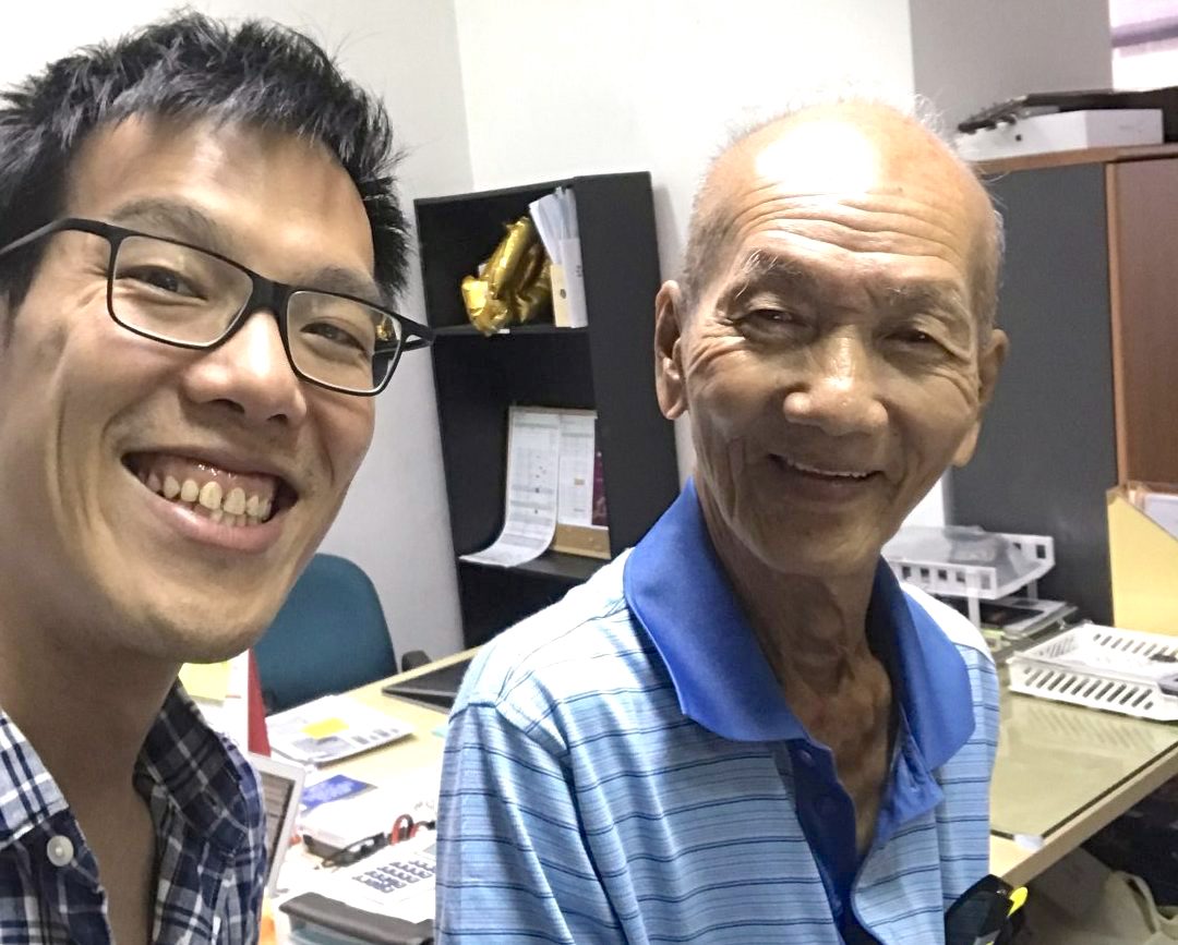 Chng with Uncle Kim, who has joined ProAge as full-time staff.  Other seniors are working with ProAge on a part-time or voluntary basis.