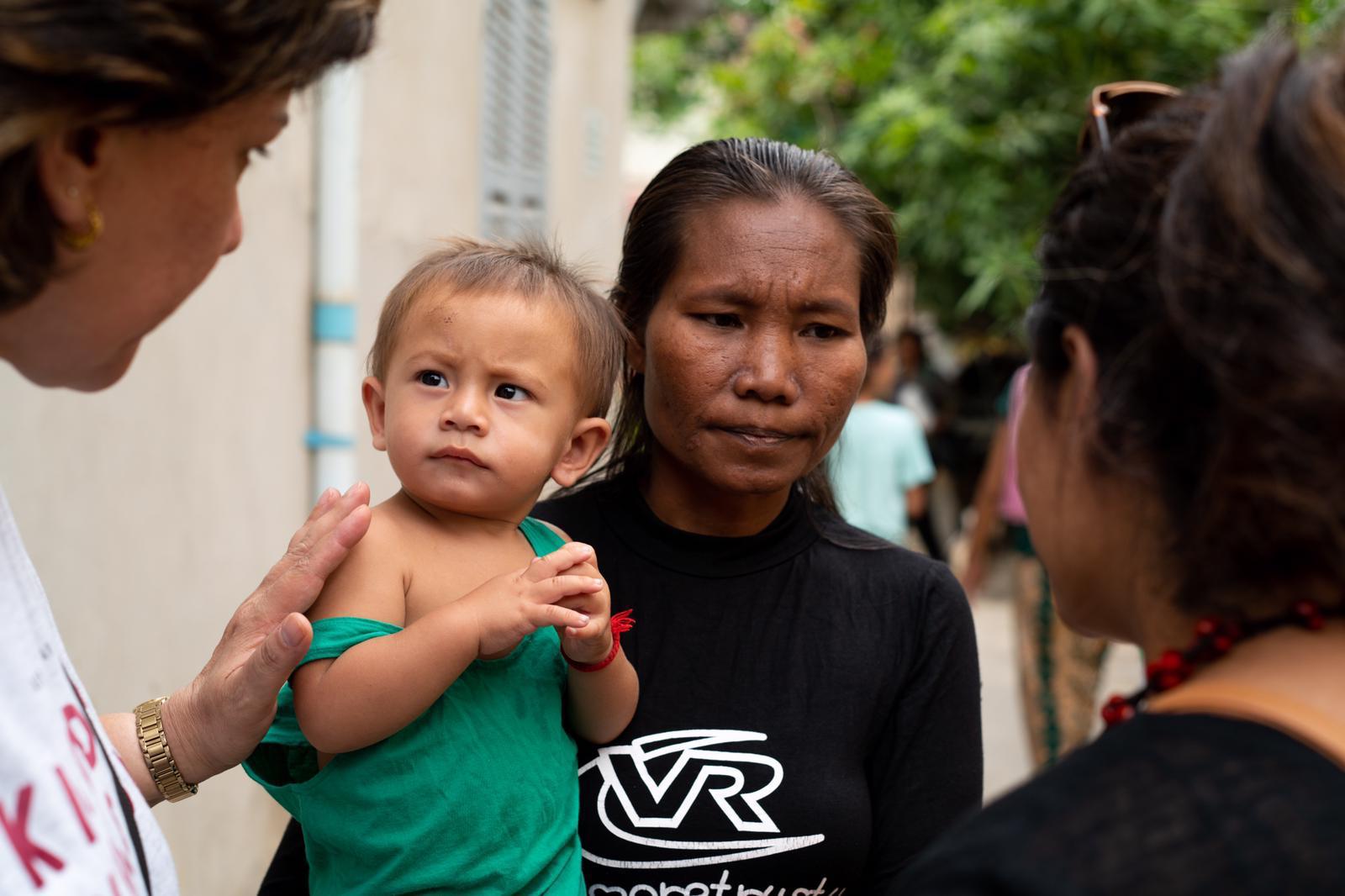Anna (left) and Liney (left) speaking to a Cambodian lady because they believe every woman needs hope and a future.