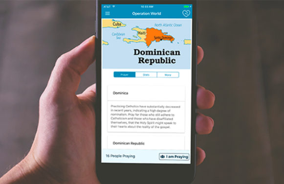 Operation World prayer app