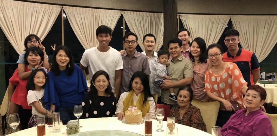 Jocelyn's family and in-laws celebrating her birthday earlier this year. Their support during the tough times were key in helping her to emerge from her grief of losing Richard.