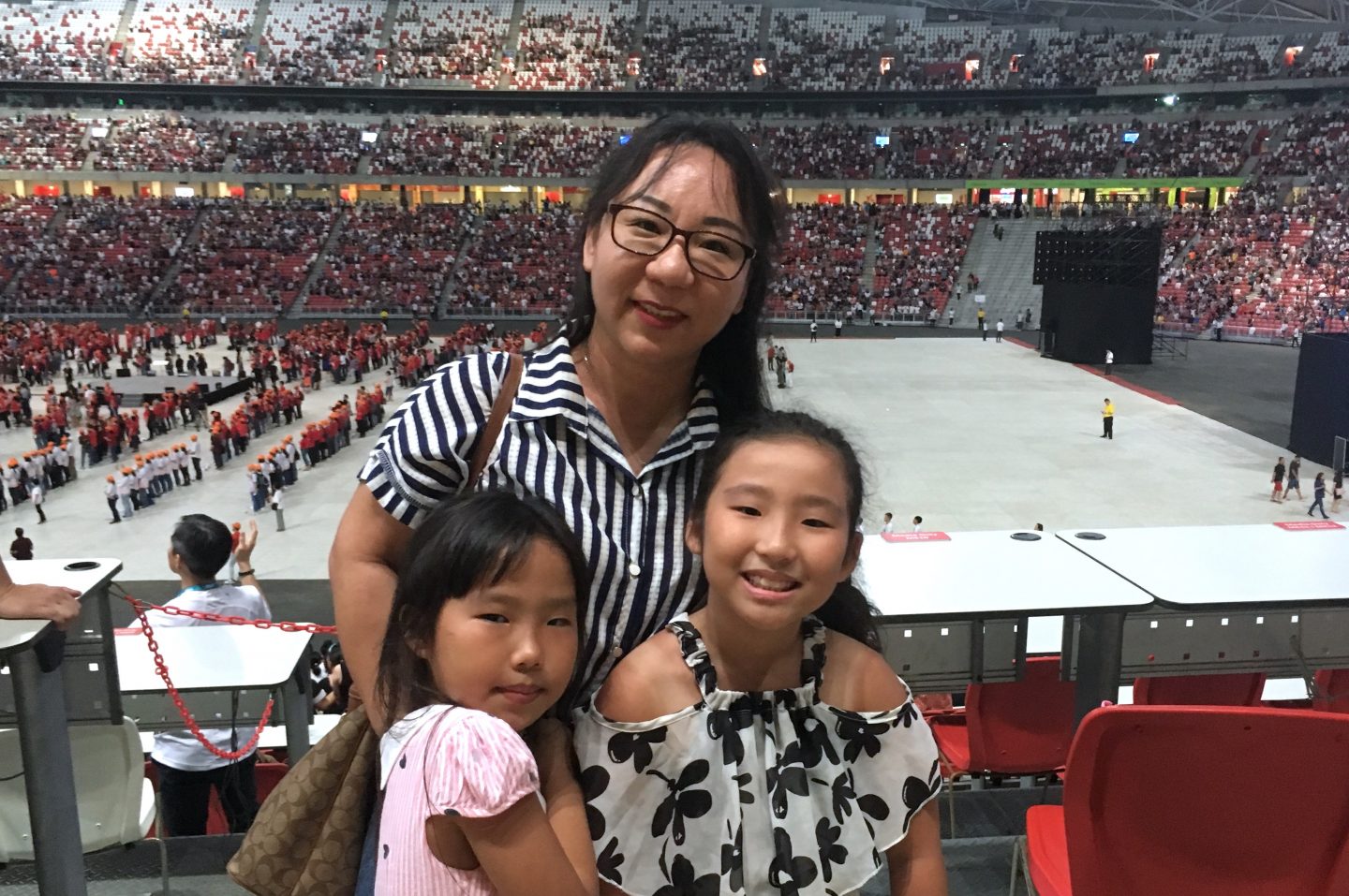 "I don’t believe yet — still have many considerations, but when I came tonight, I had some feeling of peace. It is very comforting. I have always been drawn (to church), and it doesn’t speak to me personally yet, but to my mind.” Shirley Park, 37, and her two daughters, Rong Rong and Yue Yue, aged 8 and 6.