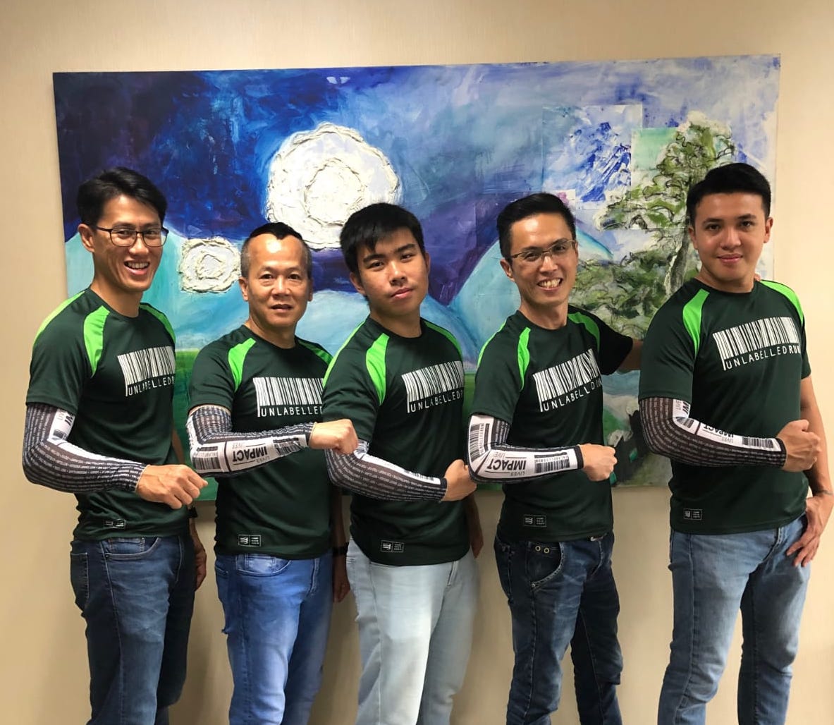 From left to right: Thomas Chan (Programme staff), Tommy Foo (Property officer), Jayden Chua (Intern), Eddie Ang (HouseMaster) and Nicholas Ong (Social Enterprise staff). Except for Jayden, all of them were once residents at TNCM.