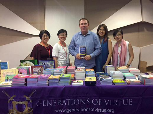 At the inaugural D6 Family Conference Singapore in 2016. The Generations of Virtue team was with Ron Hunter Jr, co-founder and director of the D6 Conference, and author of “The DNA of D6: Building Blocks of Generational Discipleship” as well as the D6 Curriculum. Photo courtesy of Carol Loi.