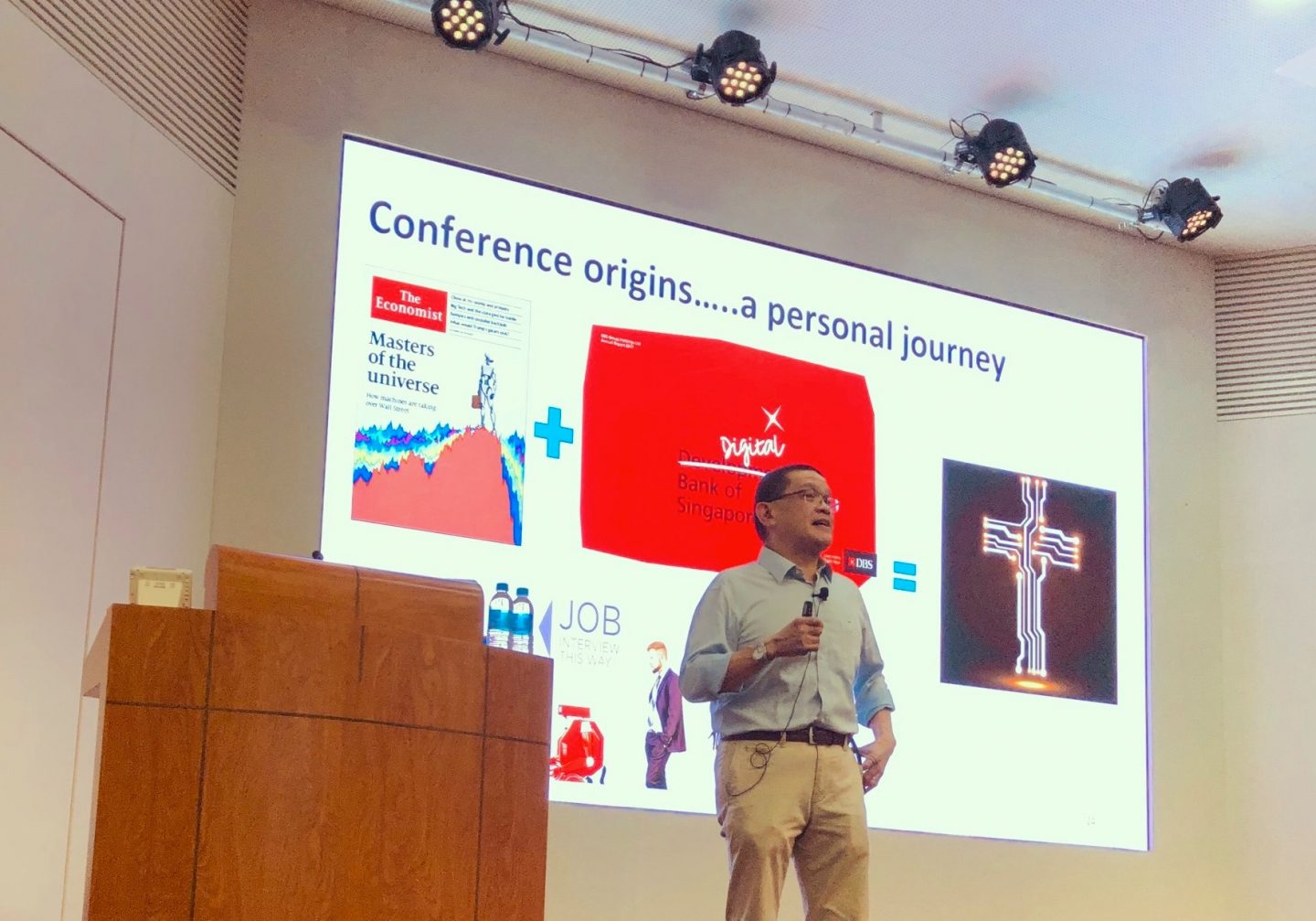 Khoo Teng Cheong, one of the conference organisers, spoke about how the conference had been birthed out of a personal journey after reflecting on his career in banking. Photo by Bible Graduate School of Technology.
