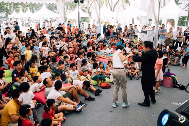 The main tent was packed for the various programs held throughout the day, such as a magic show, story-telling and even worship. Foster mothers also shared their experiences with the crowd. Photo by LifeFest.
