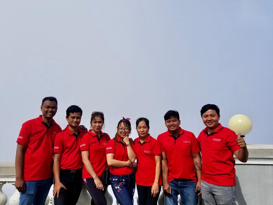 Longdy (second from right) and his counselling team at Hagar Cambodia. Longdy's dream is to set up his own counselling centre to serve Cambodians who have gone through traumas like his.
