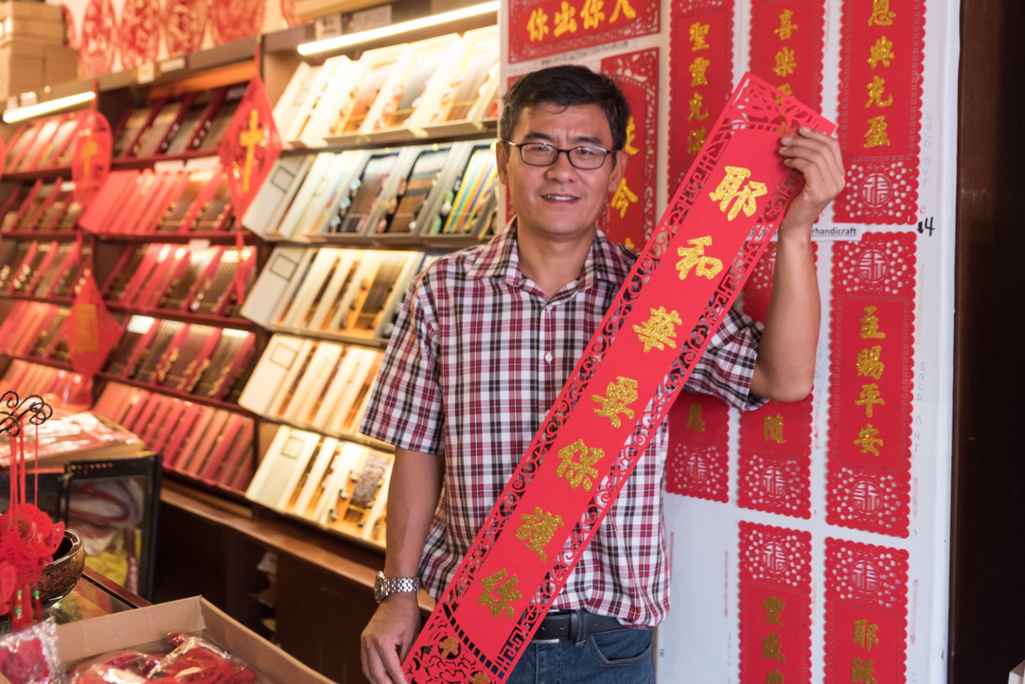 Moses Zhao in his shop at 24 Sago Street. All photos by Glen Goh.