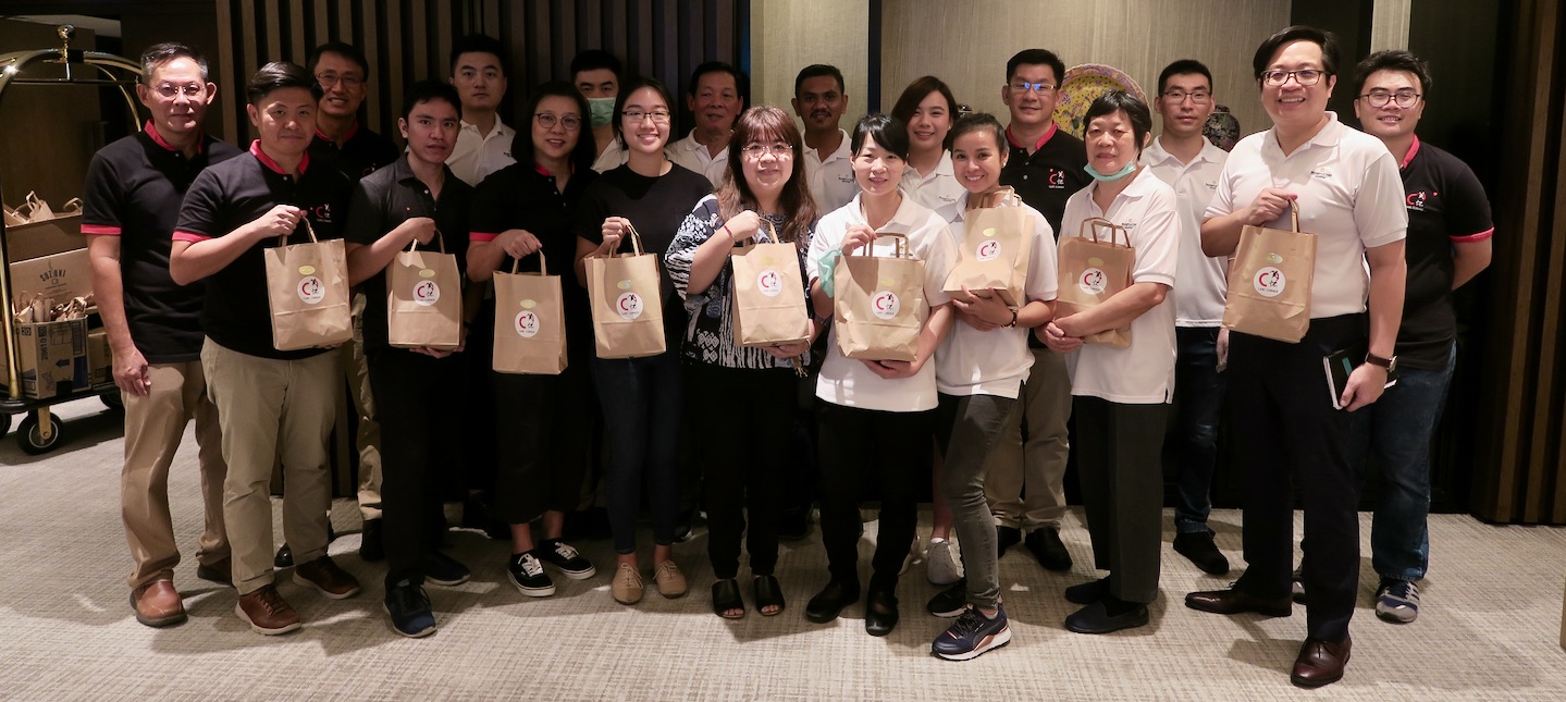 The first round of visits to vulnerable seniors saw volunteers and staff from Care Corner distributing 227 care packs to vulnerable seniors. Photo from Care Corner Singapore.