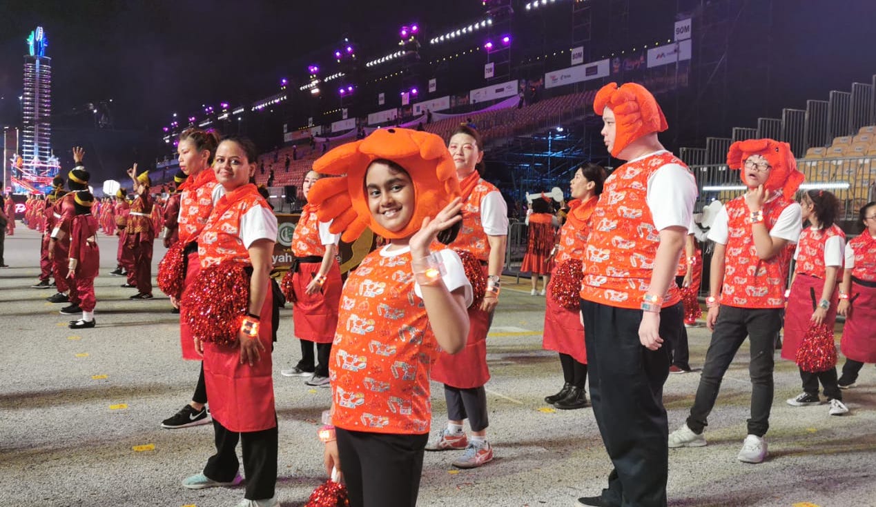 Participants from SFR at one of the full-dress rehearsals earlier this month. They met weekly every Saturday for three months to prepare for two dance items during this year's Chingay Parade 2020.