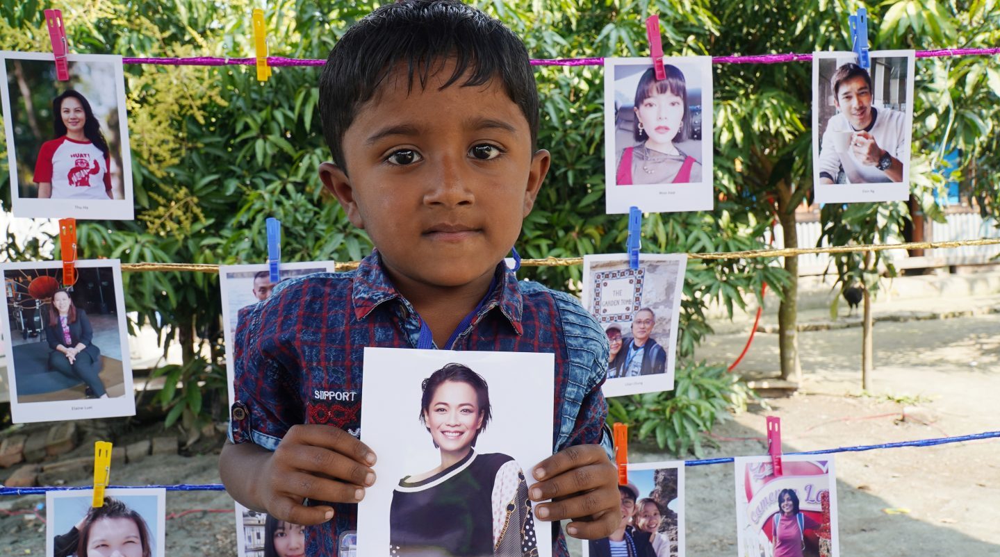 Five-year-old Shadhin Barai from Bangladesh chose Mediacorp actress and World Vision Singapore ambassador Felicia Chin as his sponsor in an initiative that empowers vulnerable children to choose their sponsors. All photos courtesy of World Vision Singapore.