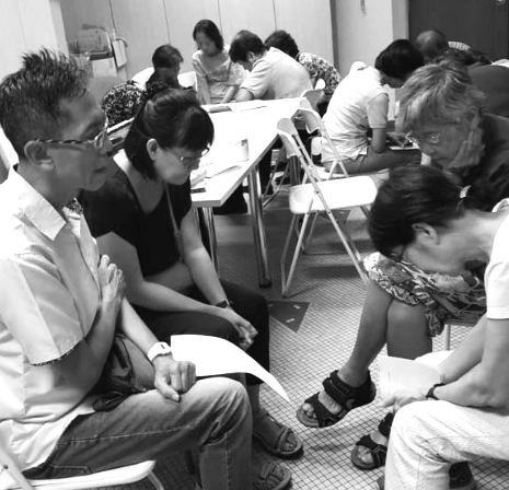 SNCF nurses during one of their month prayer meetings. Meeting to pray is imperative to strength the faith of Christian nurses, said SNCF president, Tan Wee King. Photo courtesy of SNCF.