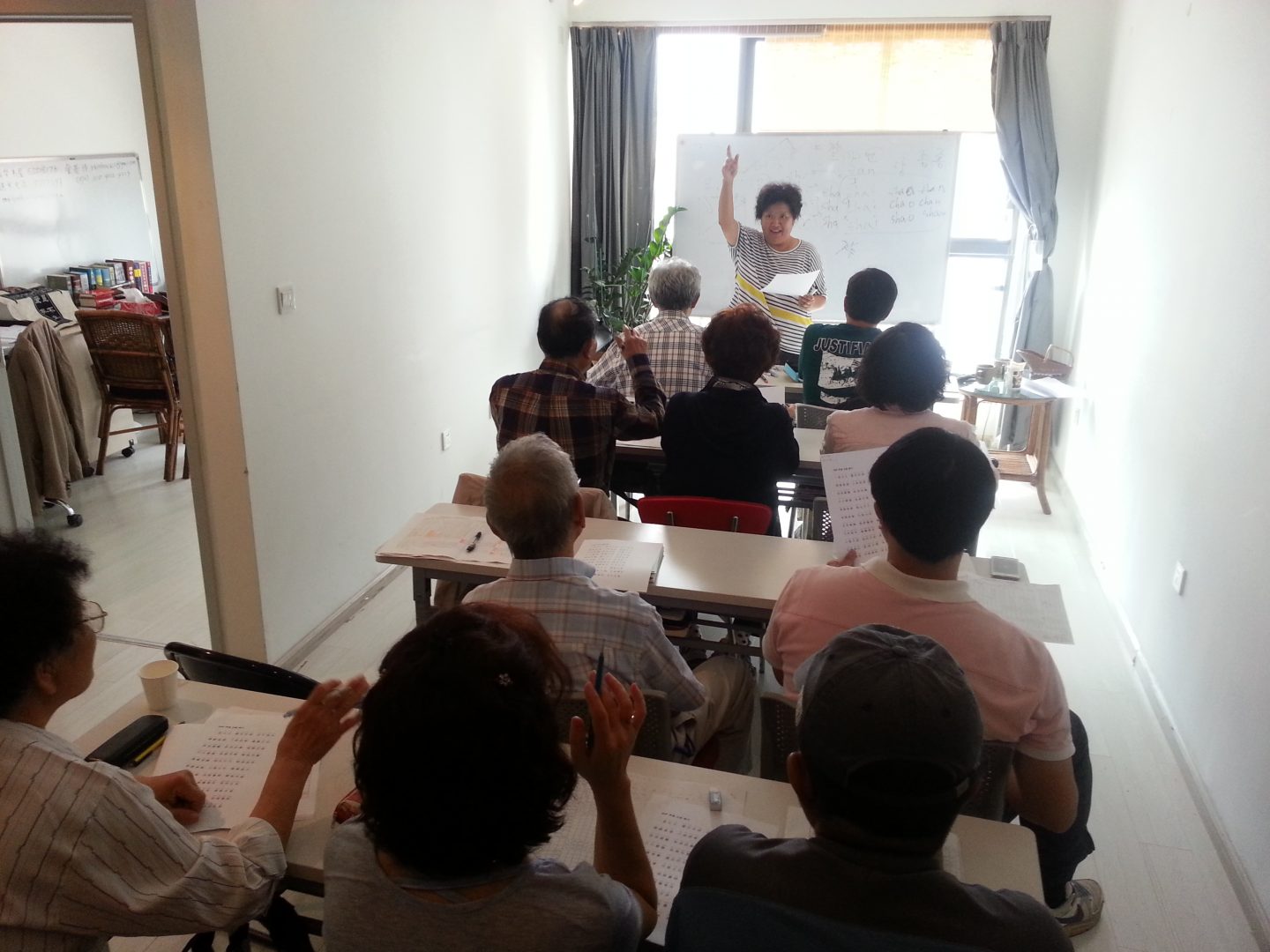 Nan teaching at a Chinese language school in China. Nan and Jung returned to Korea three years ago after 30 years in the mission field and will be officially retiring next year.