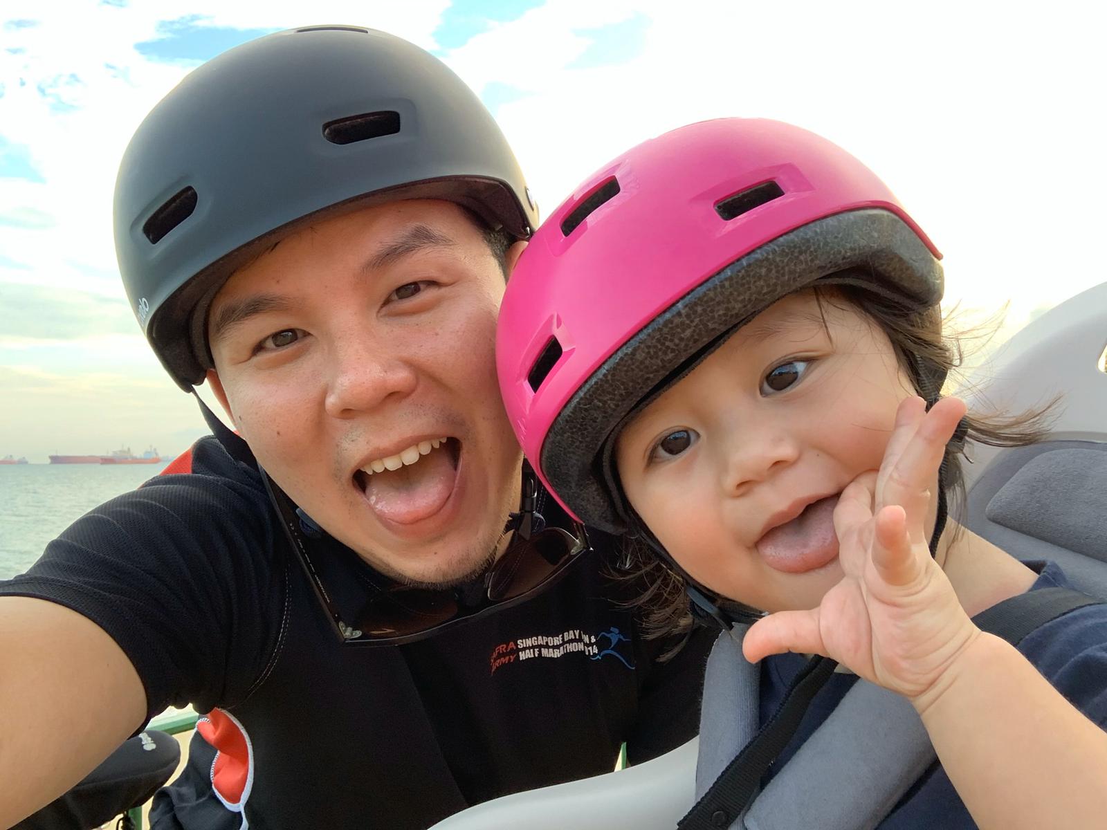 Even before Zoey was born, Cho knew he wanted to teach her how to cycle and swim just like his father taught him.