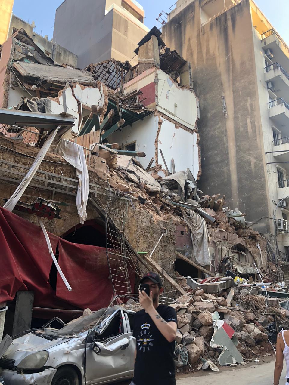Scenes of destruction on the streets of Lebanon