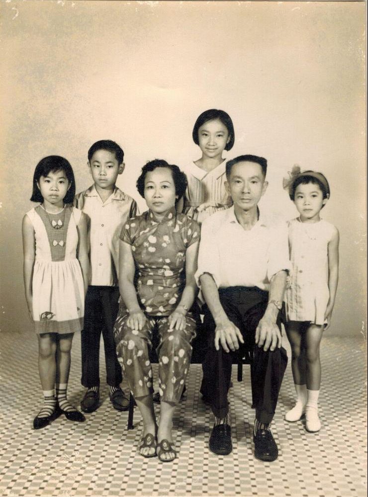 Young Lim (extreme left) with her family, including her father (second from right) and older brother (second from left) who died suddenly within two years of each other. Photo courtesy of Violet Lim.