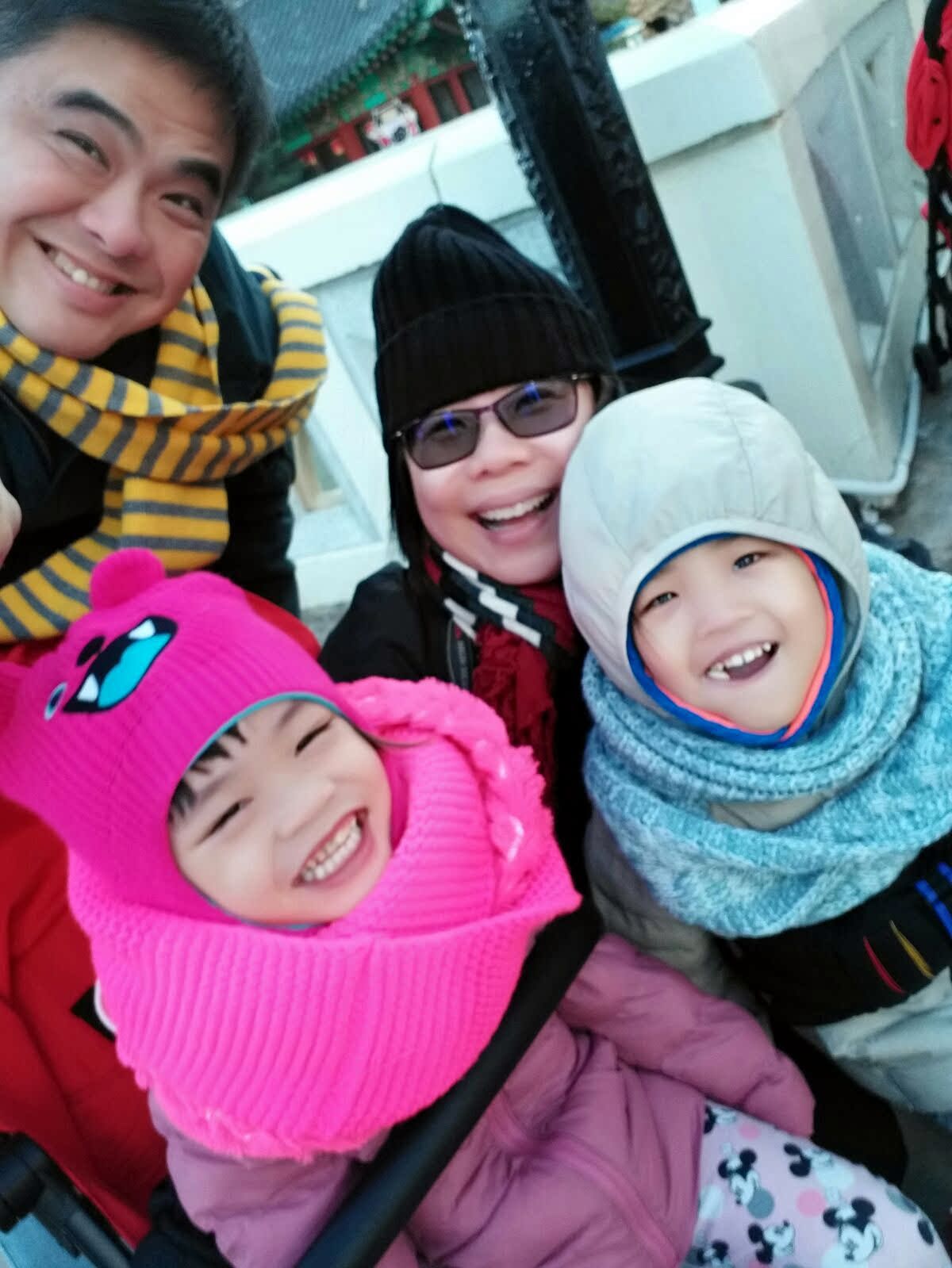 Chias family in 2017 during a holiday to Seoul, Korea.