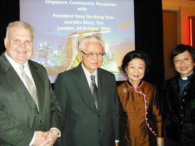Eileen and her husband Brian with Singapore's former President Tony Tan and his wife