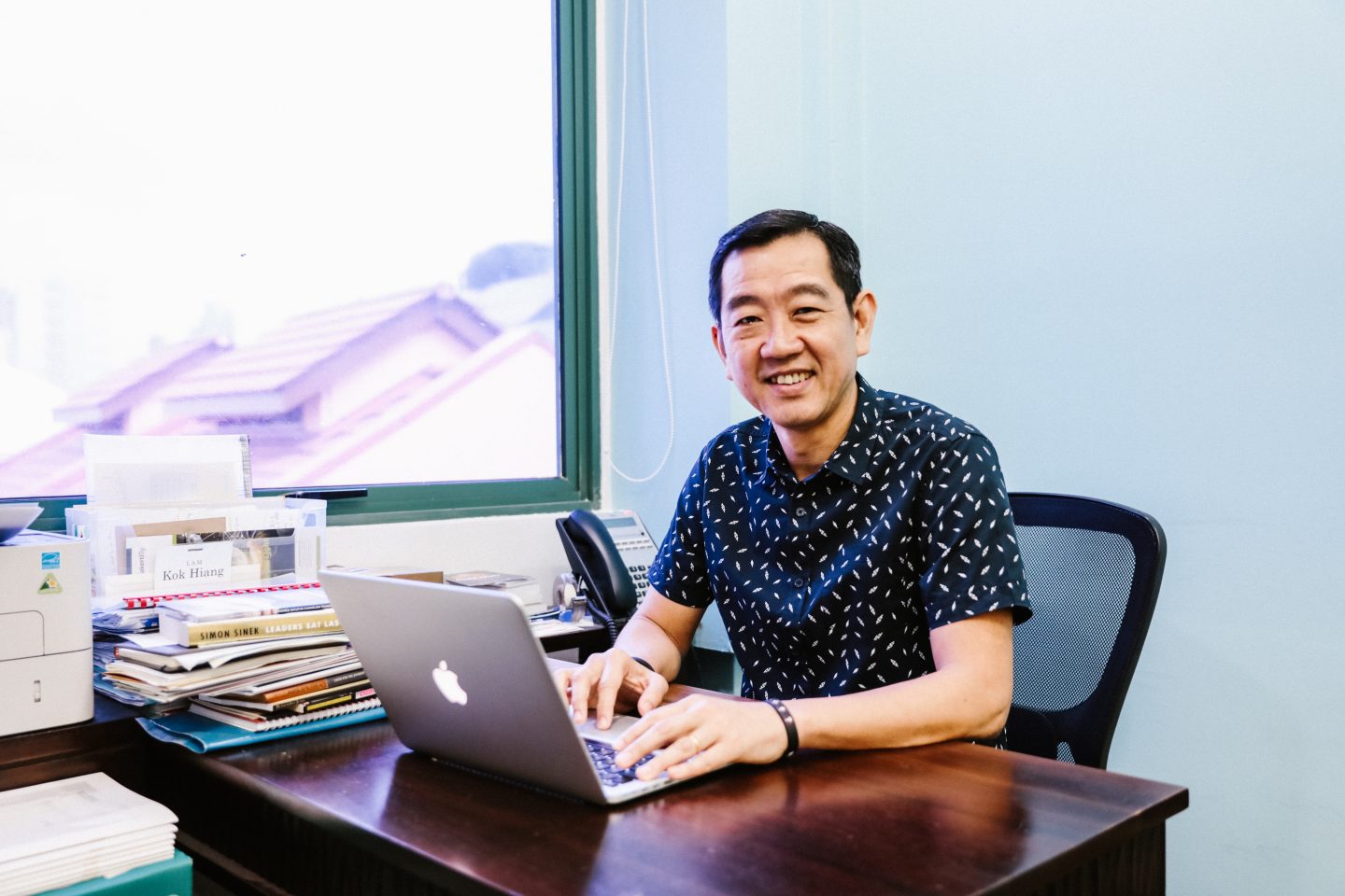 Current Cru Singapore's country leader Lam Kok Hiang in his office 