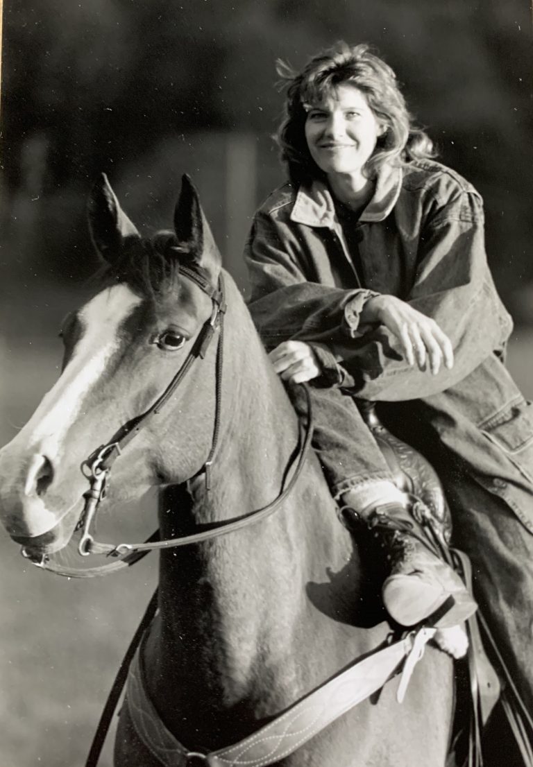 Cathy Livingston and her equine 