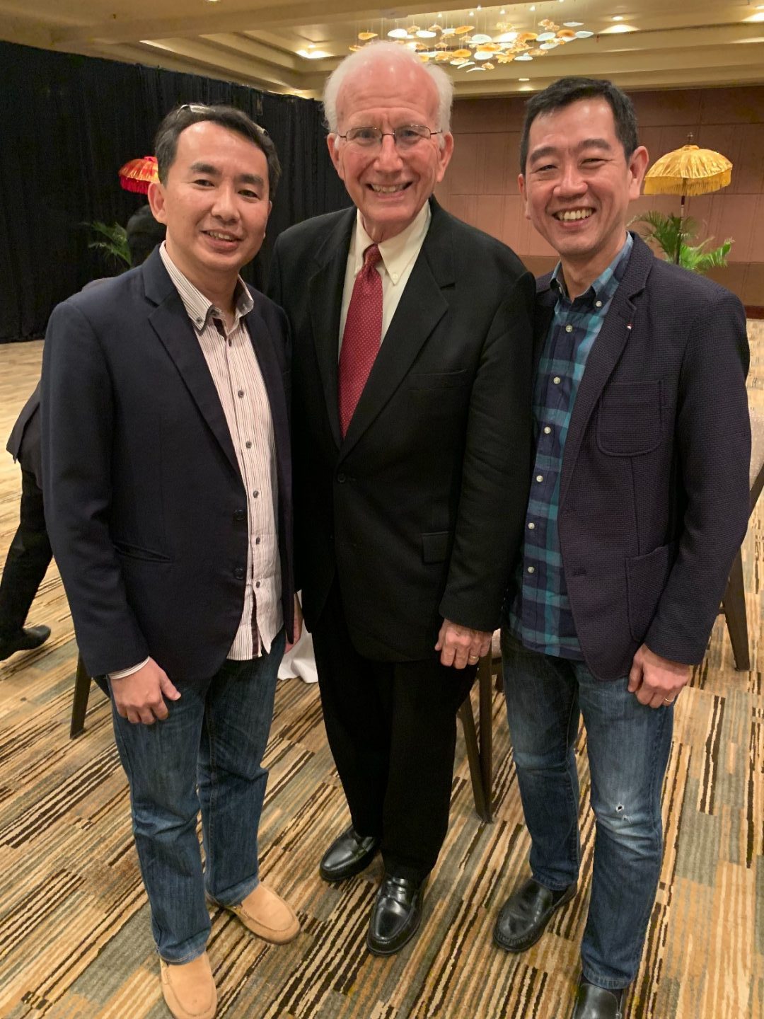 Hock Chye with Steve Douglas, Cru's Global President, and Kok Hiang