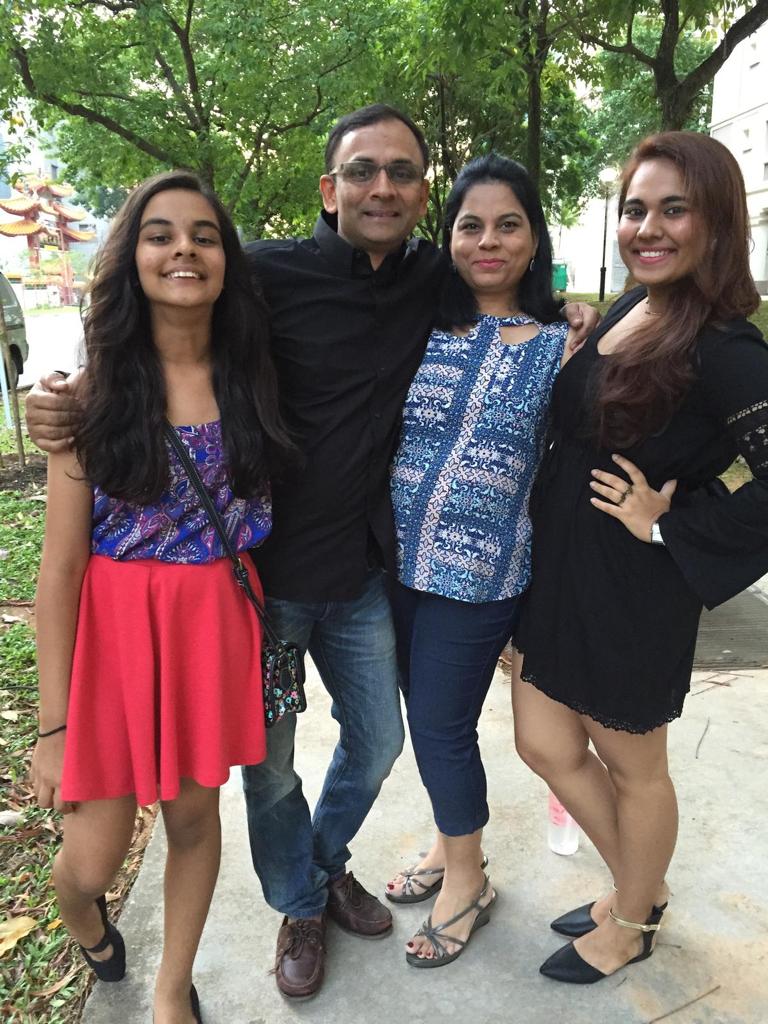 After the Lord convicted Anil's heart, he began spending more time with his family and rebuilding his broken relationships with daughters Sushma (left) and Anushah (right), and Gita.