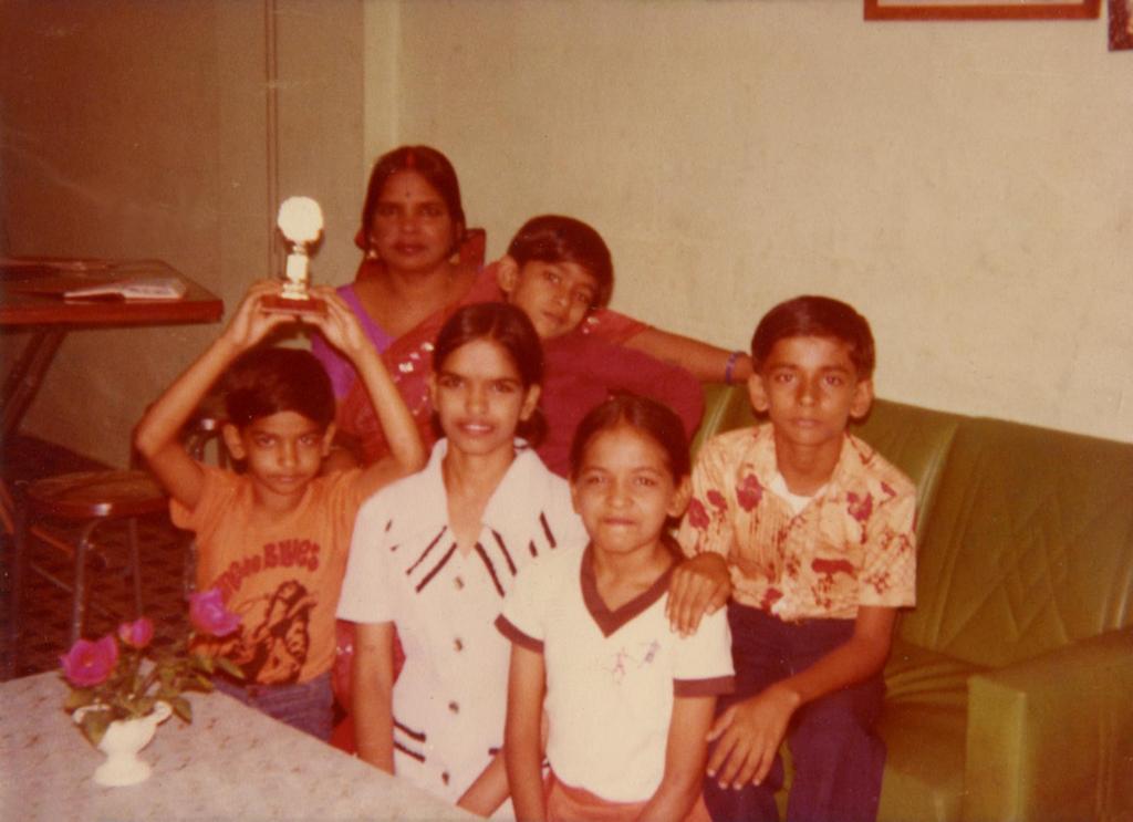 Anil (right) with his siblings in their younger days. Photo courtesy of Anil David.