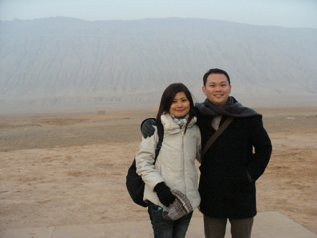 With his wife on the Silk Road in China. The couple spent the time seeking the Lord for their next steps. 