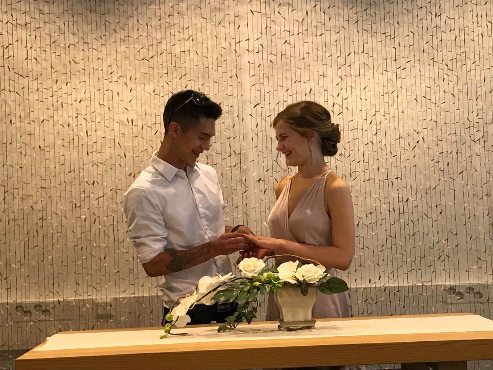 Joshua and his wife Venla's wedding in Finland in 2018