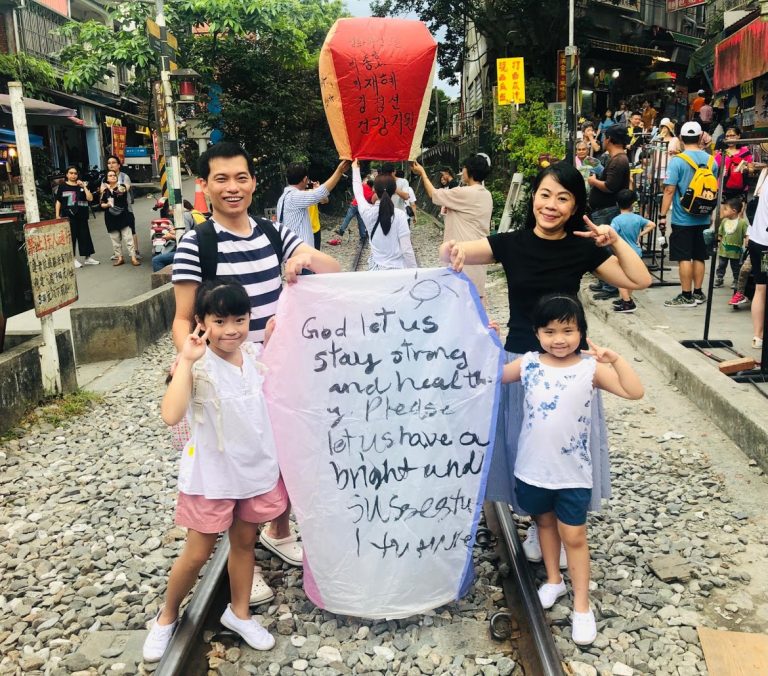 Aaron and Veronica Chong, with their two children, Joy (left) and Twinkle (right) on holiday in Taiwan. The couple went through a long season of infertility and both of their daughters were conceived through IVF. All photos courtesy of CityNews.