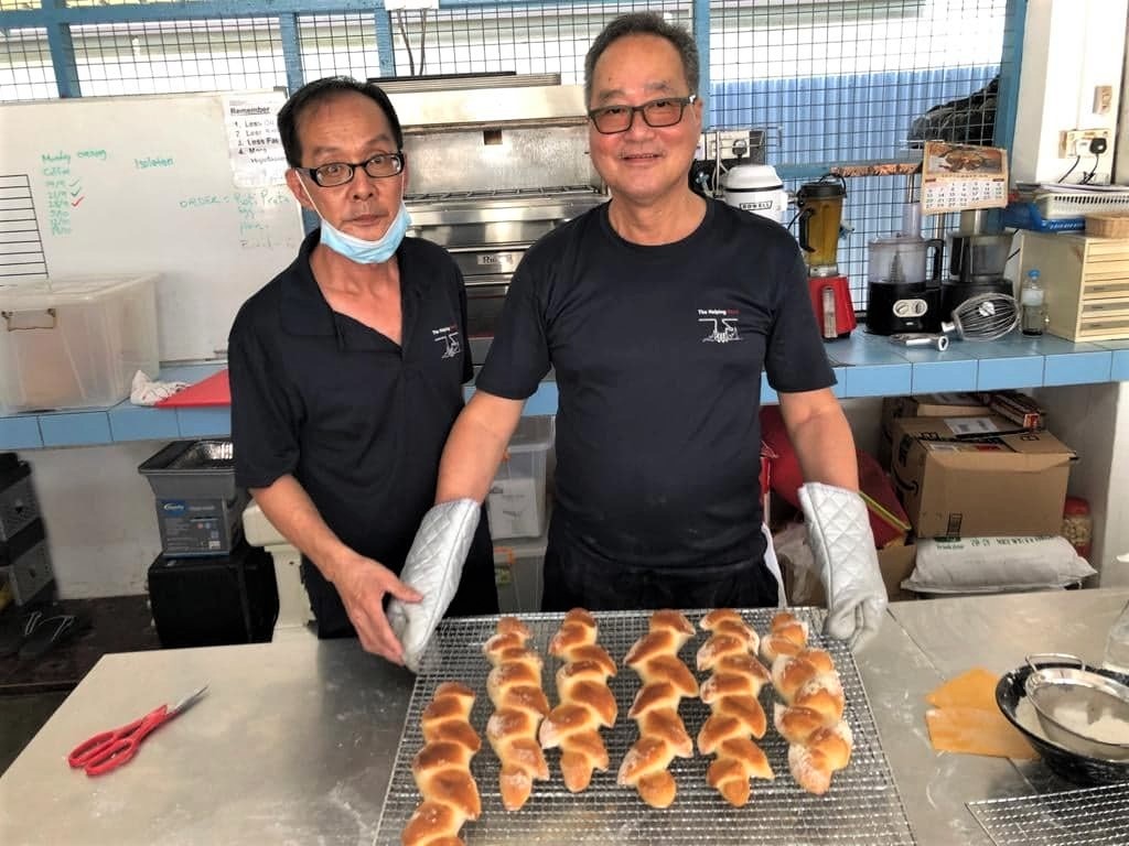 Lim (right) who did not enjoy baking at first can now bake all types of bread. He is part of the team in THH who will be making baked goods.