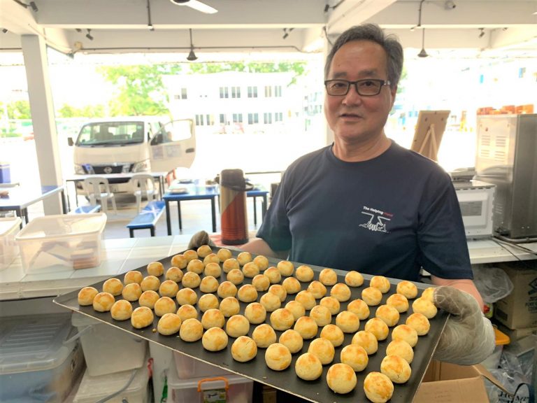 For the first time this year, The Helping Hands will be selling homemade pineapple tarts for Chinese New Year. Ta the helm of this project is former resident Lim Choon Hock who picked up baking while livign in Europe for 10 years All photos courtesy of The Helping Hand.