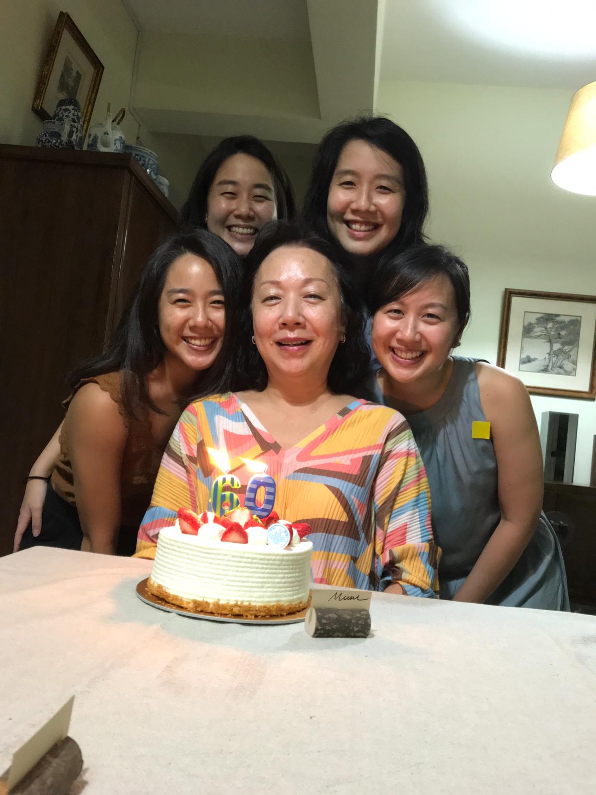 Hwee Ling is particularly thankful for her mother and three sisters, who have been her "pillar" through this difficult time.