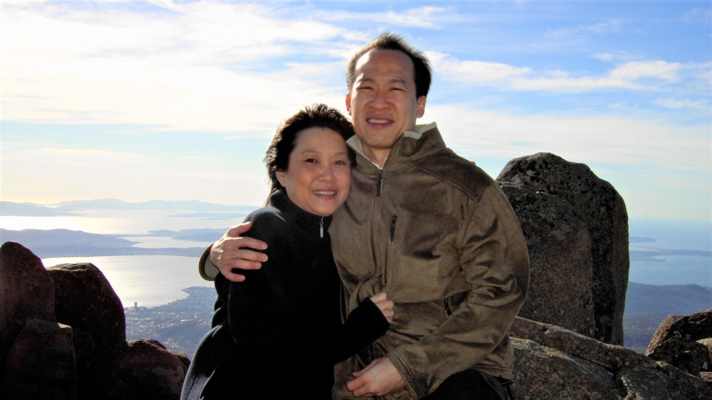 Lee and Chan in Tasmania in 2007. When Chan was diagnosed with depression and PTSD, Lee was surprised because she always associated with the effects of fighting in a war.