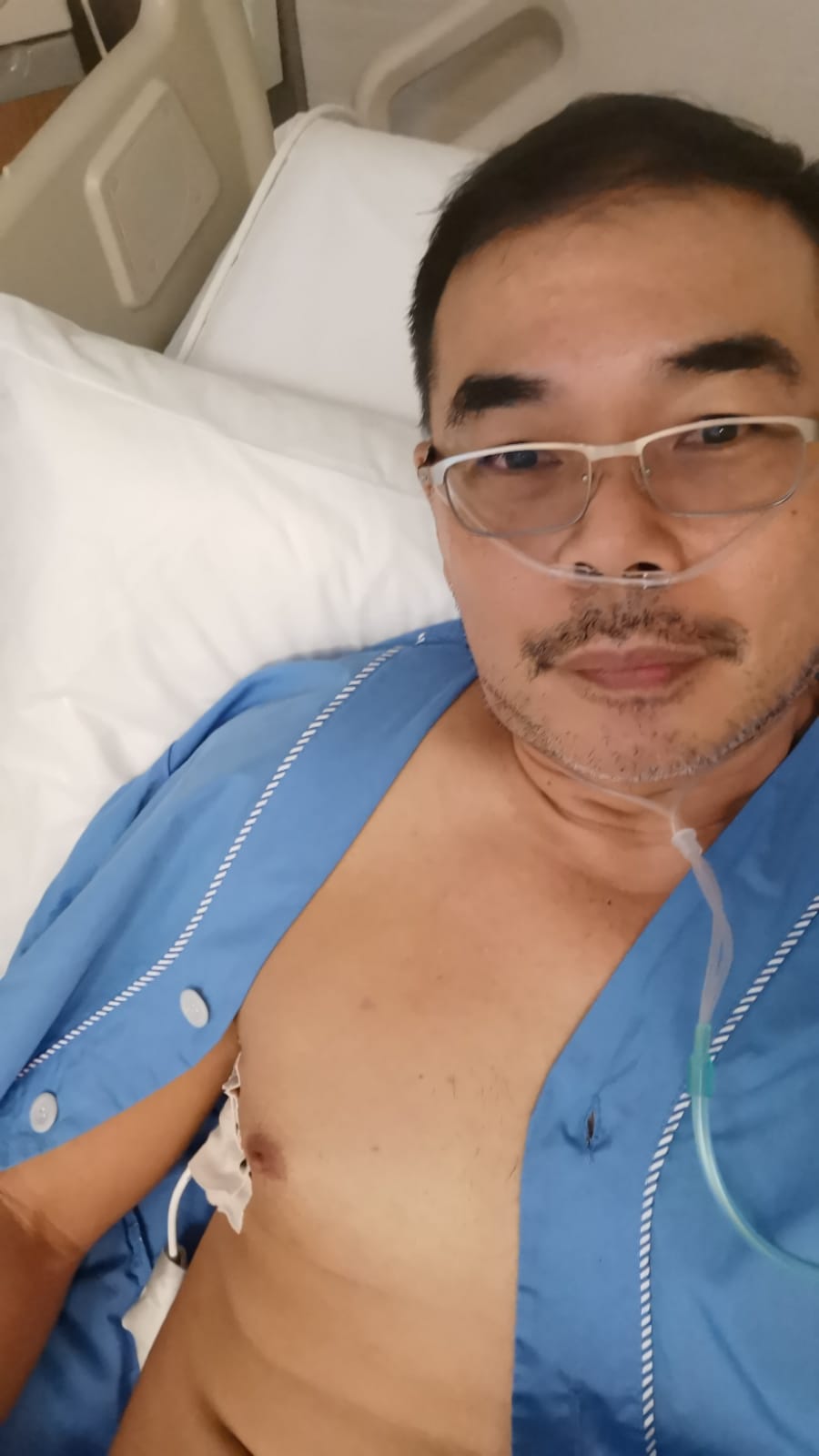 Pang underwent several checks and X-rays at the hospital only to find out that he a broke his collar bone, his 9th rib, and had an air pocket in his lungs. 