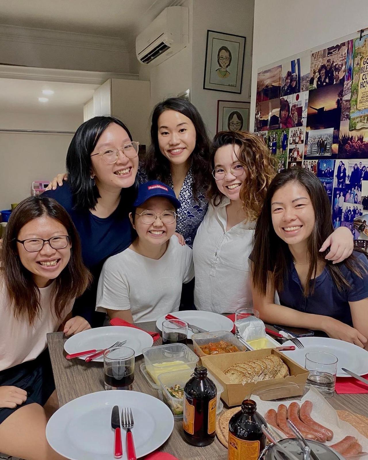 Chan (with cap) has a close, supportive circle of friends who have surrounded her with love and practical help. She is seen here with the closest of her girl friends dubbed "the sisterhood".
