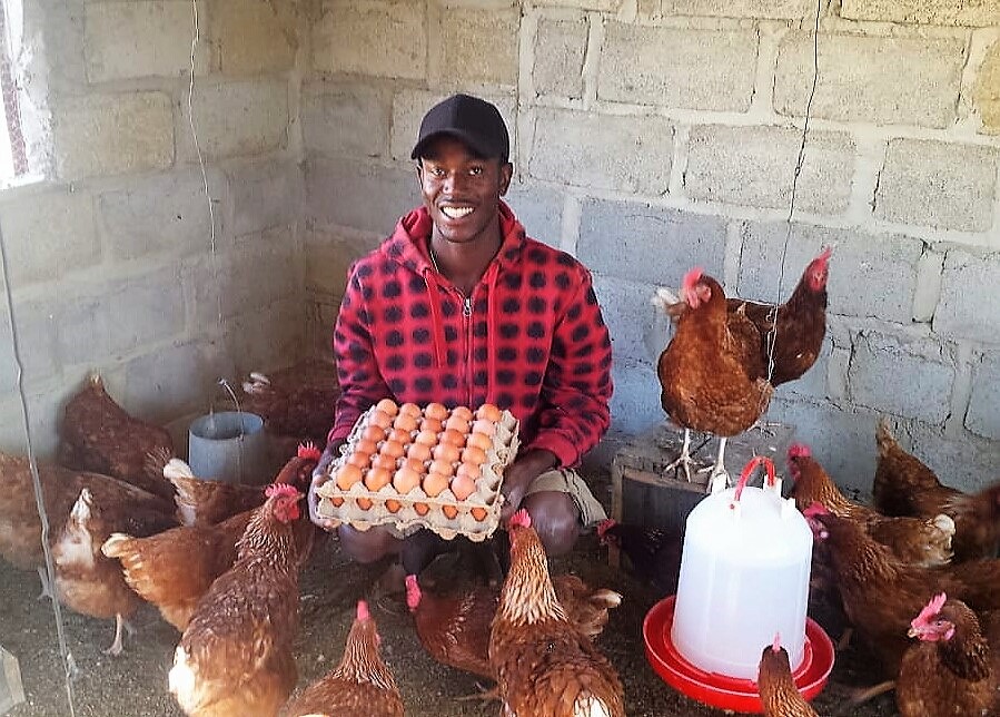 OM GSI supports chicken farming projects like the above in Africa. Photo courtesy of Saw Seang Pin.