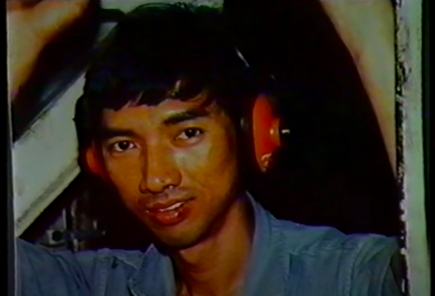 Ngoh, then 33, when he first served on board MV Doulos for three years. Screengrab from Doulos 1989 This is the Life for Me on YouTube by George Booth.