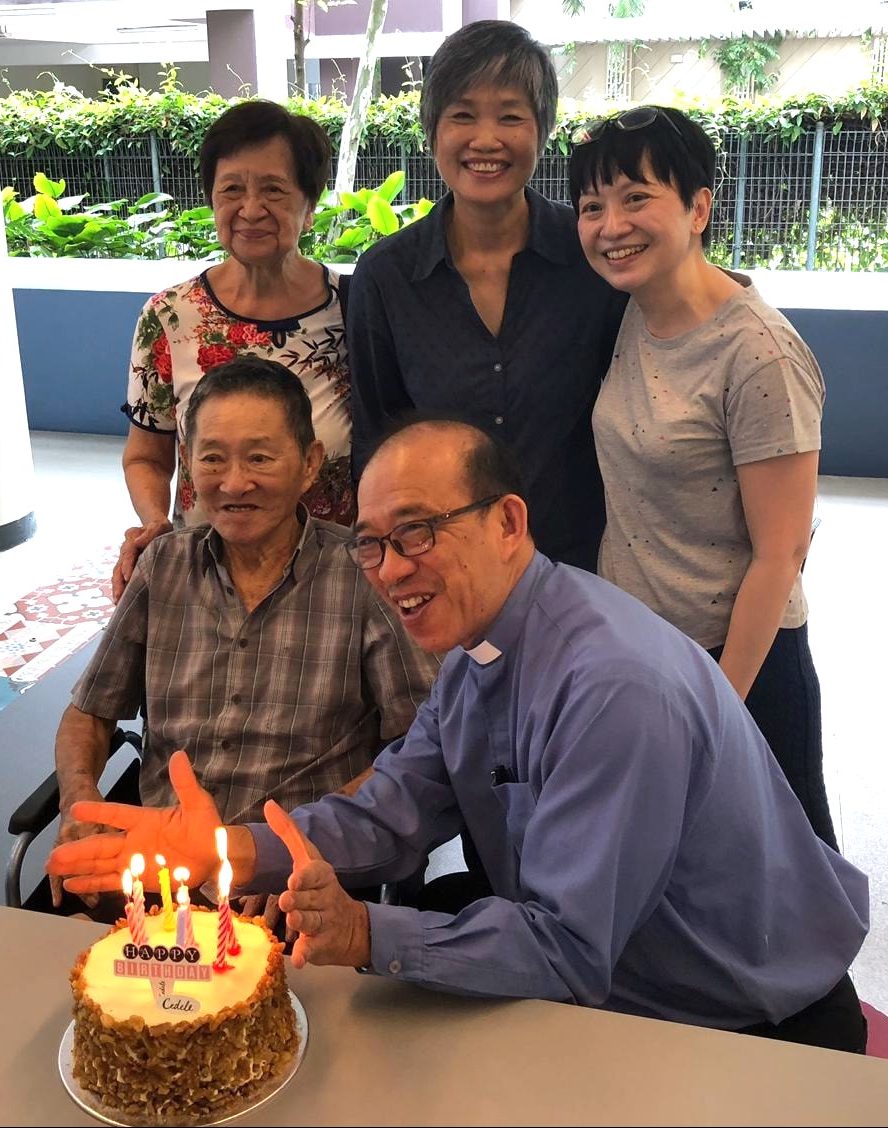 Celebrating her father's 80th birthday in Christ Methodist Church on the day that he and her mother stepped into church for the first time. 