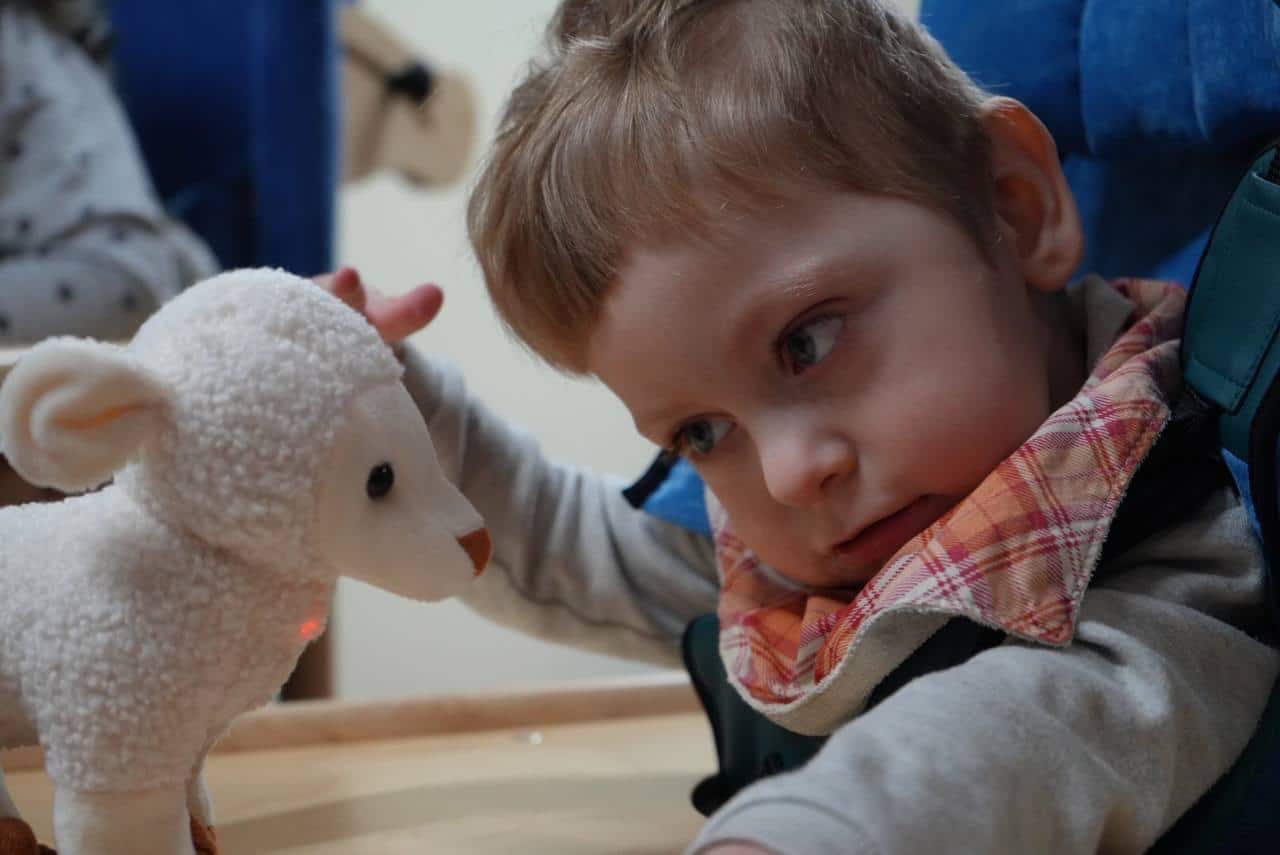 The audio Bible in the form of a toy lamb has been a great comfort to the traumatised children of Ukraine. All photos courtesy of the Taslims.