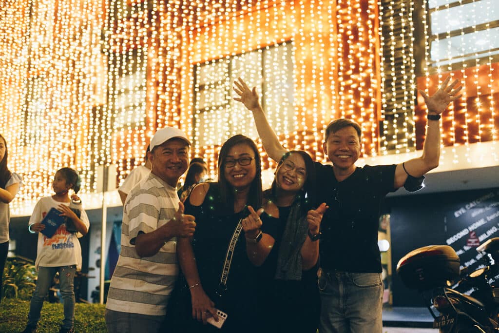 Participants at last year's Christmas light-up by VFC.
