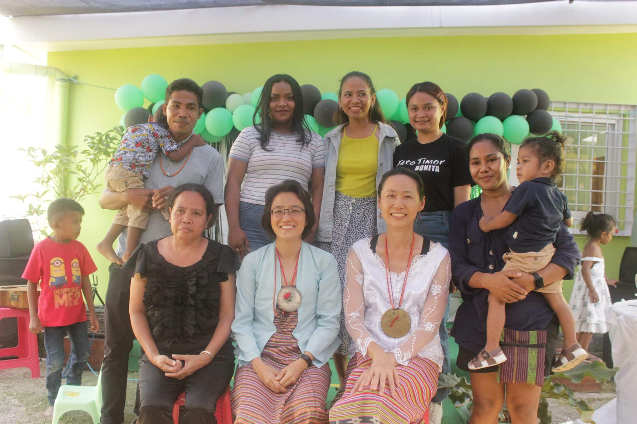 Ting Siew Lee (first row, right) and her co-founder, Li Shan (first row, middle), seen here with some of the first students whom they taught and befriended in 2007. Two are parents now and Frans, left, is one of the leaders of Cocoon today.
