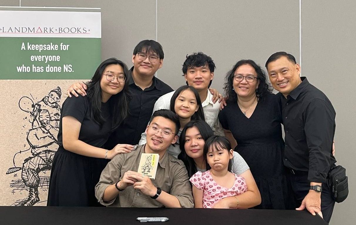Asher Ong and family at launch of BMT Sketchbook