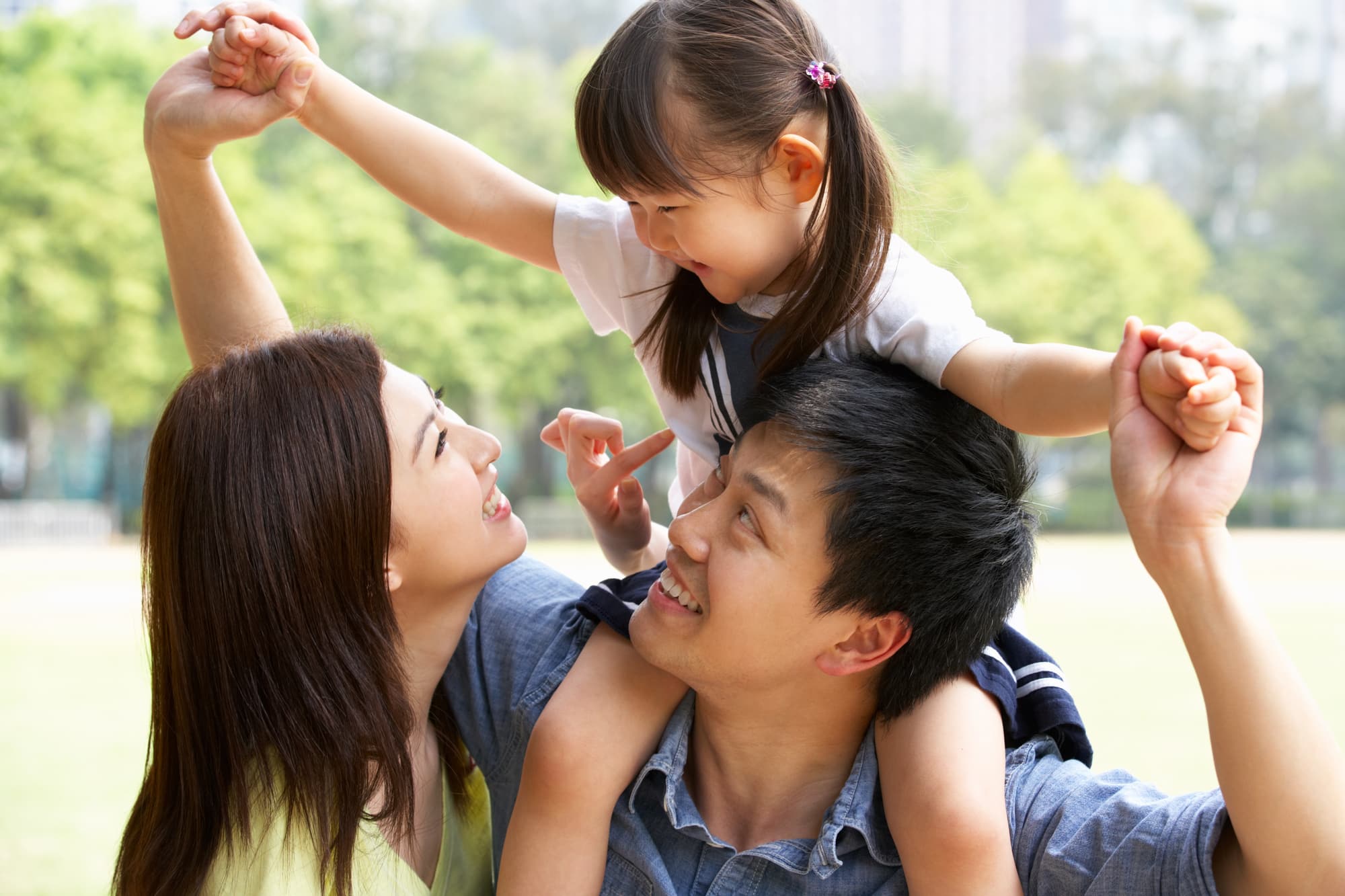 Family at a park