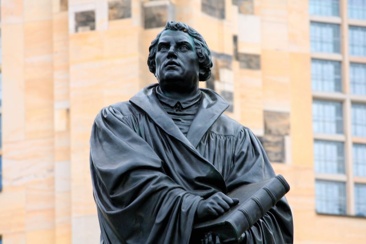 the Martin Luther monument in Dresden (Germany)