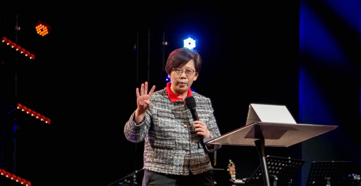 Ho Wan Leng speaking at inaugural NCW60 Conference (April 2025)